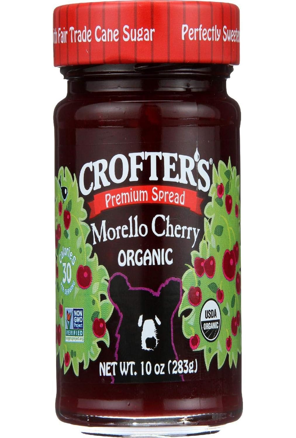 Crofter's Organic Premium Spread, Morello Cherry, 10 oz Jar