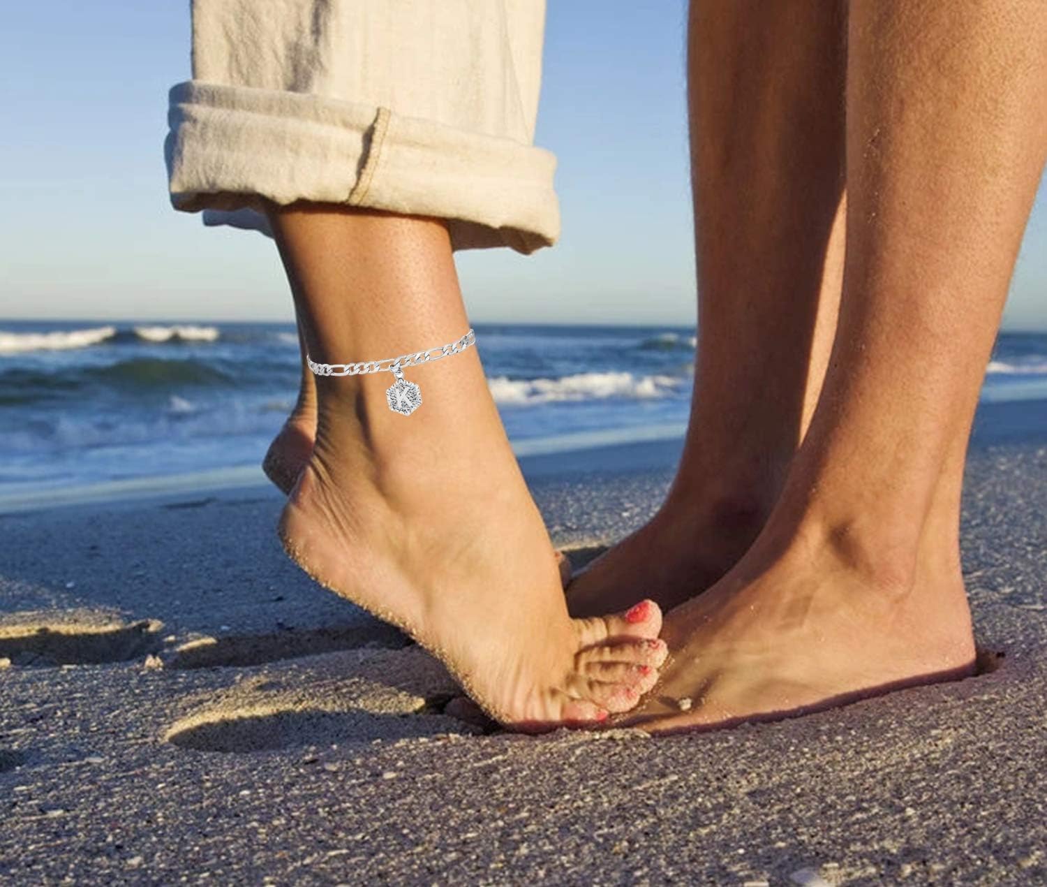 Gold Anklets for Women Gold Plated Initial Anklets Cuban Chain Link Ankle Bracelets Dainty Letter Anklet Personalized Name Anklet for Birthday Gifts - Image 8