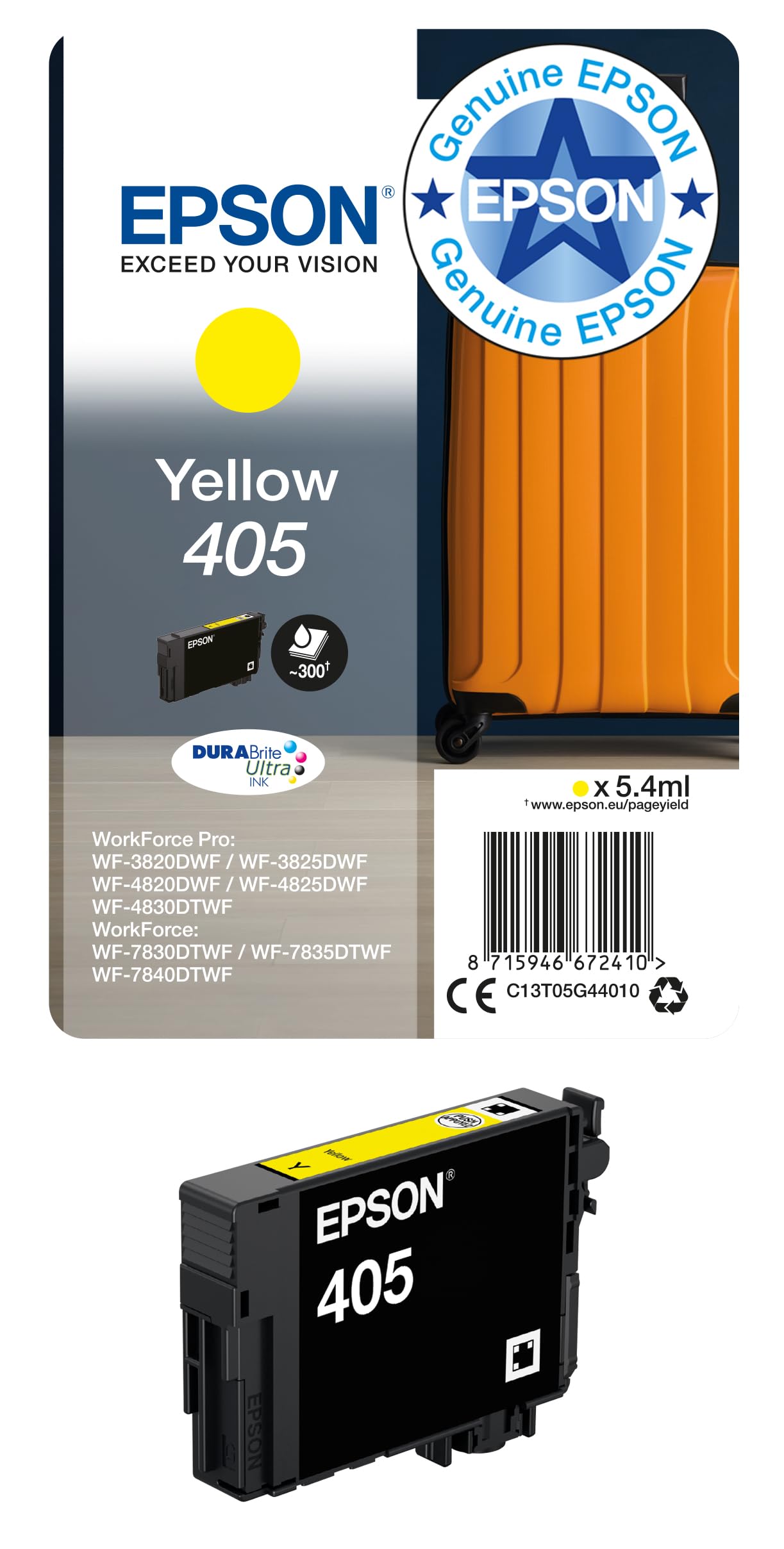 OEM Epson 405 Yellow Ink Cartridge C13T05G44010