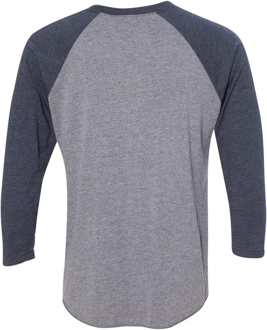 Mikuni Heather Gray/Navy Three-Quarter Sleeve Raglan Baseball T-Shirt