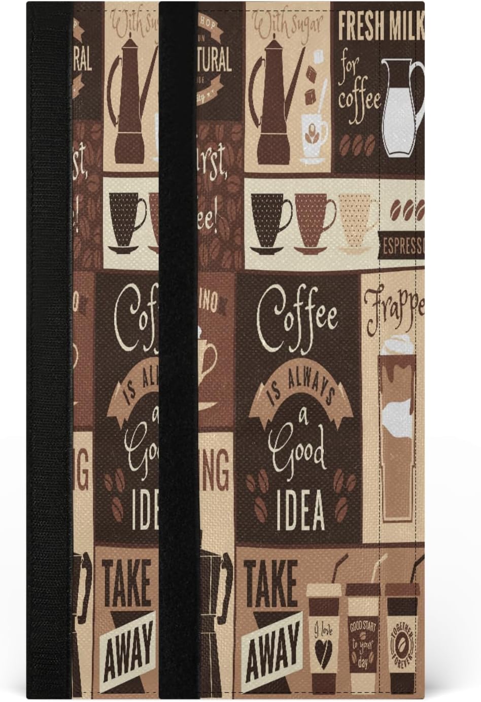 Coffee Topics Cafe Design Refrigerator Door Handle Covers Kitchen Appliances Gloves For Microwave Dishwasher Fridge Door Cloth Protector 2pcs