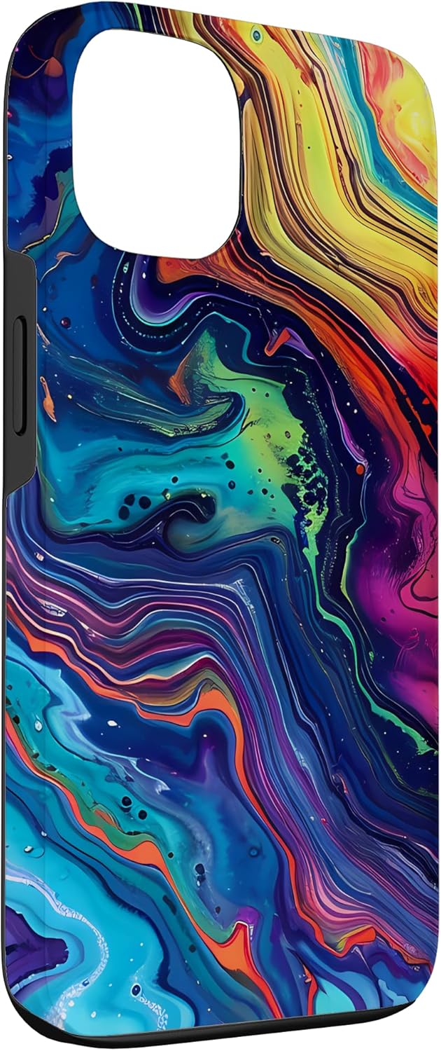 Marbled Rainbow Abstract Art - Colorful Marble Pattern Case for iPhone 13