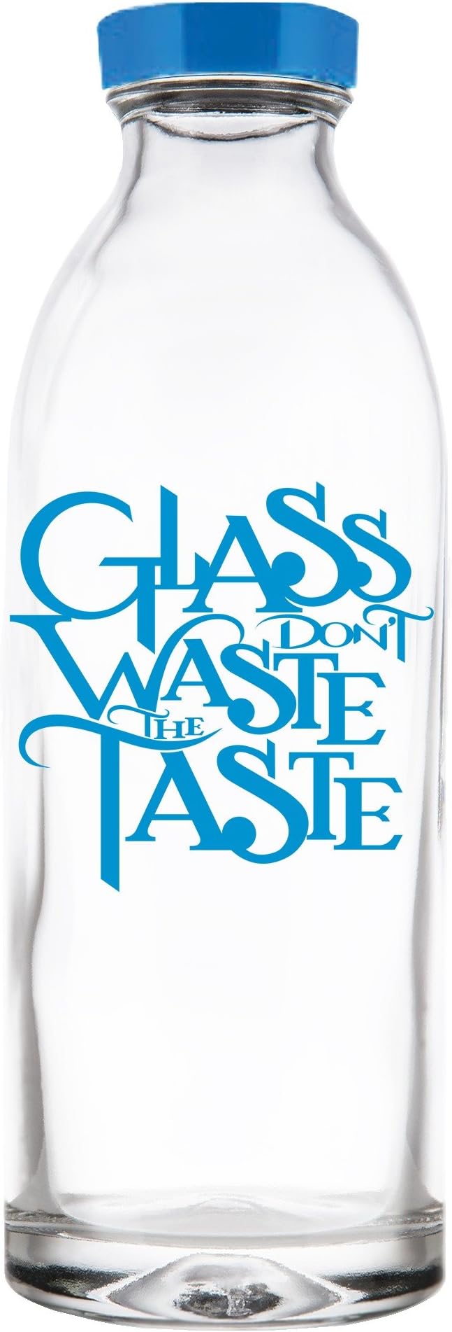 Faucet Face Glass Don’t Waste The Taste Reusable Glass Water Bottle, 14.4 Oz.