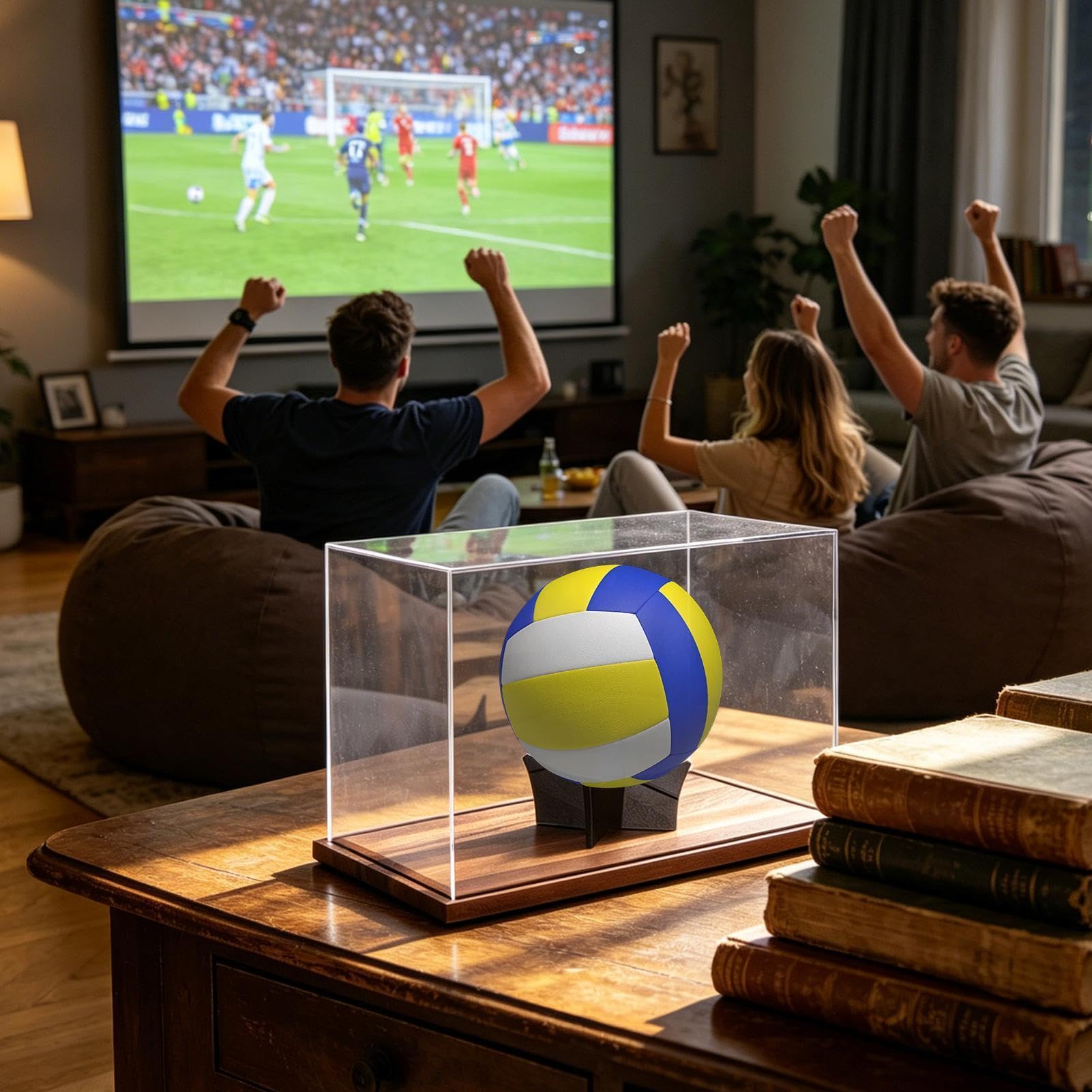 Przezroczysta gablota ekspozycyjna 30 x 21 x 18 cm Podstawa drewniana | Gablota Do Ekspozycji I Przechowywania Kolekcji na lalki modele do sklejania pamiątki figurki akcji posągi do