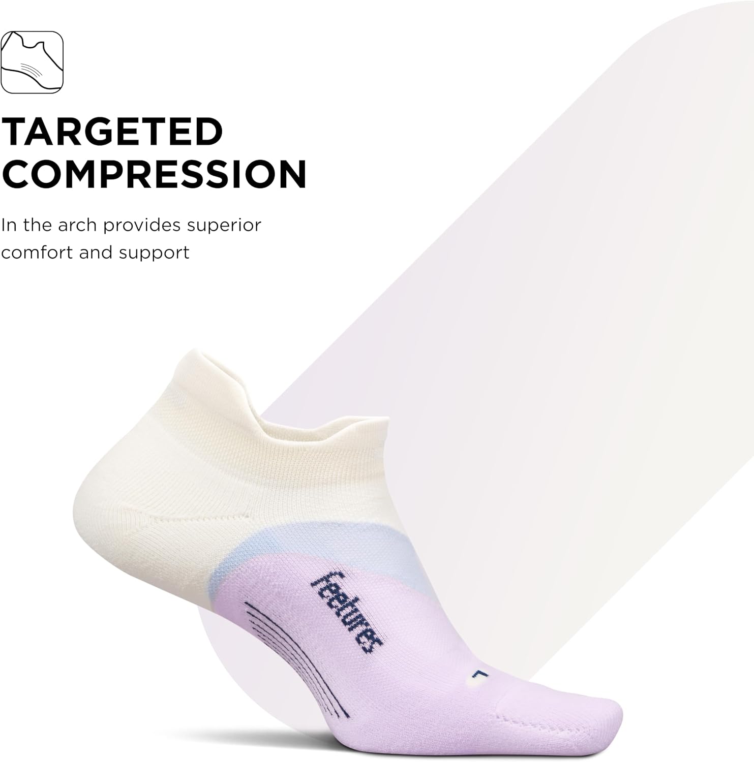 Feetures Elite Light Cushion No Show Tab Sock Wave