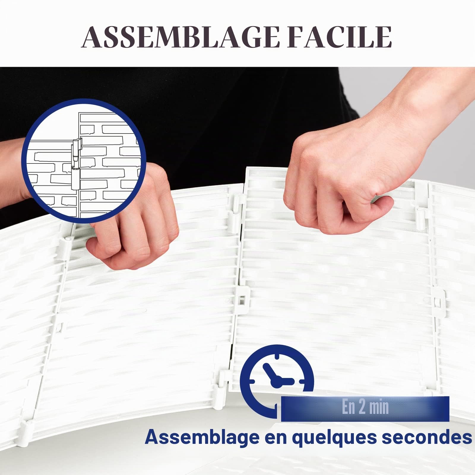 Jupe de sapin de Noël ronde – Collier de sapin de Noël robuste et durable – 23,1 cm de hauteur 57,9 cm de haut et 71,1 cm de diamètre de la base – 12 anneaux en plastique pour arbres artificiels ou