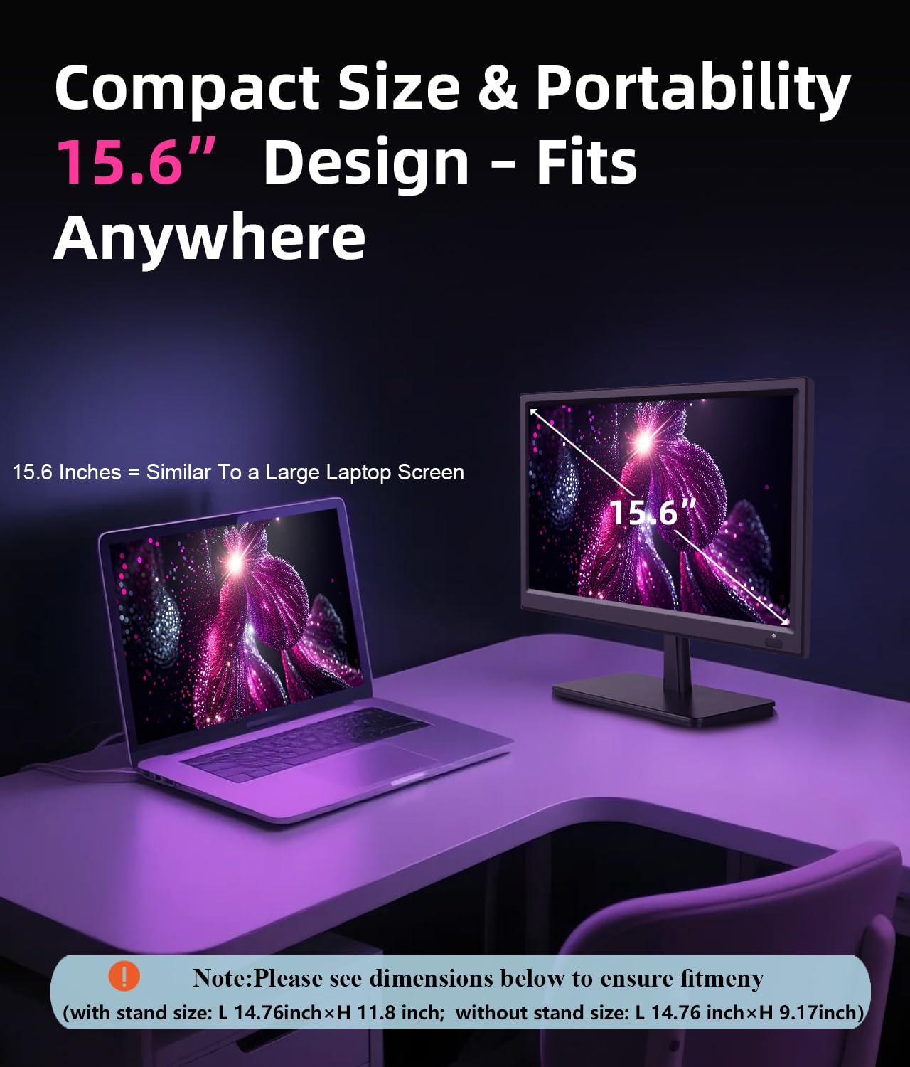 Feihe - Televisor inteligente pequeño HD 1080P LED, visualización plana con sintonizador ATSC/HDMI/USB/AV para cocina, caravana, hogar y recámara o entretenimiento sobre la marcha