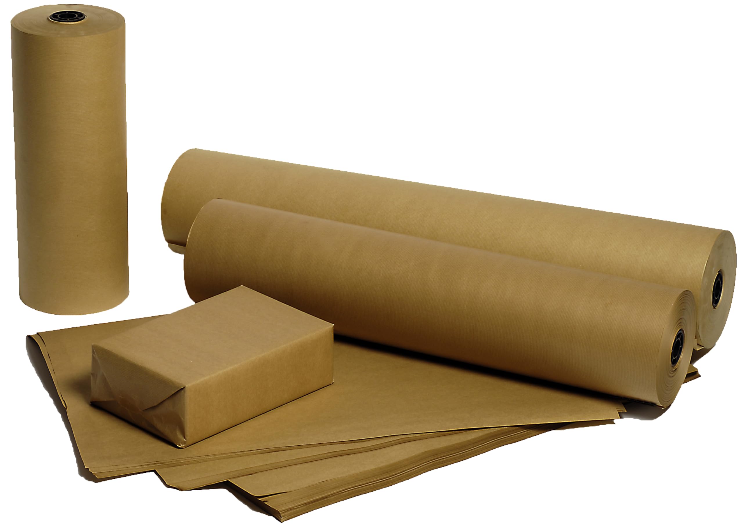 Pure Ribbed Kraft Paper Rolls for Gift Wrapping, Parcel, Art and Craft - Brown Wrapping Paper - 280 Metres (Width 750mm)
