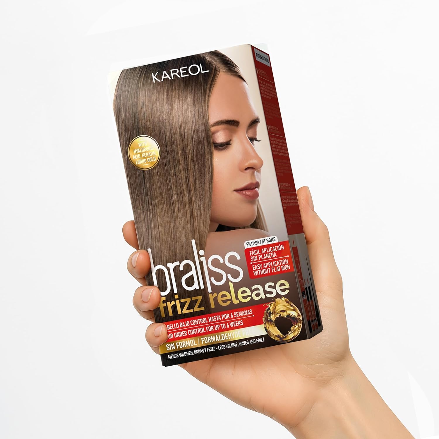 Braliss Frizz Release Hair Straightening Kit, No Flat Iron Required, Formaldehyde-Free, With Liquid Gold & Keratin, 6 Weeks Results - Image 6