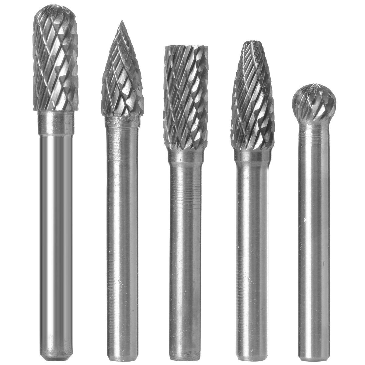 Carbide Burr Bits KangTeer 5pcs 8mm Dia 