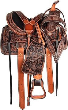 Handmade Leather Western Horse Saddle Comfortable Trail & Training Saddle with Complete Tack Set Durable, Secure & Balanced Ride for All Riders