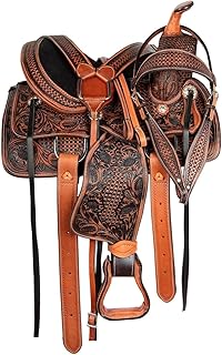 Handmade Leather Western Horse Saddle image