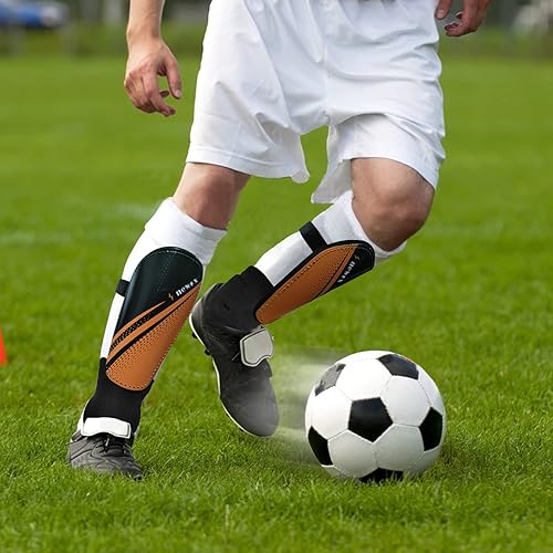 Miniatura 2 de Newox Espinilleras de fútbol para jóvenes y adultos, espinilleras para niños de 2 a 18 años, para niños y niñas y adolescentes, espinilleras
