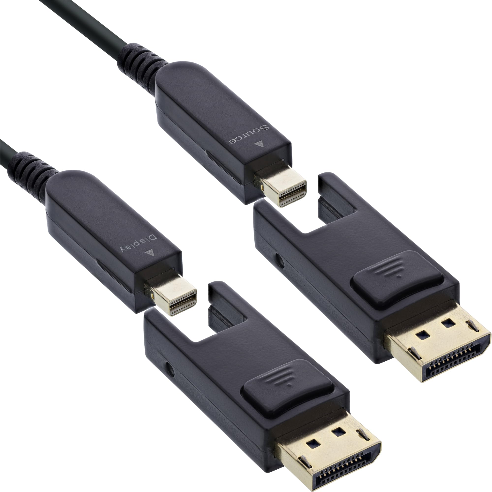 InLine Cavo DisplayPort 1.4 AOC, 8K 4K, 240Hz, connettore rimovibile, lunghezza 20 m, 17220O