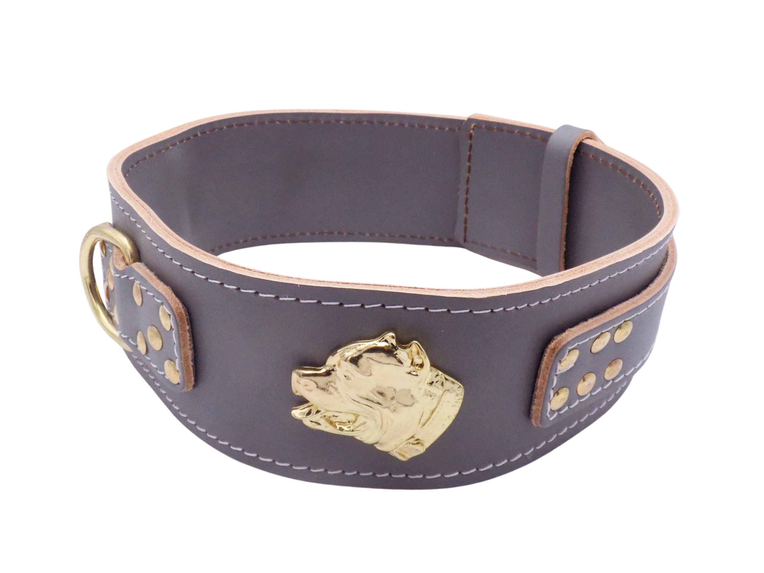 Unique American Bully Hundehalsband, Leder, strapazierfhig, 6,3 cm breit,  mit American Bully-Kopf-Motiv, Gre L: 58,4 cm  71,1 cm, Grau :  Amazon.de: Haustier