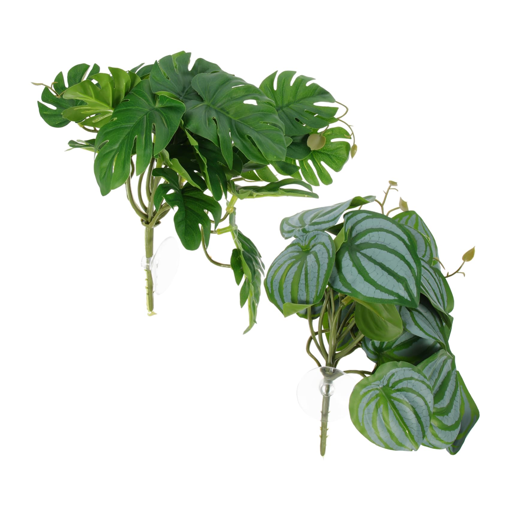 BESPORTBLE 10piezas Plantas Artificiales Decorativas para Terrario y Acuario Simuladas para Reptiles Fácil Instalación Ventosas Decoración De Hábitat para Tortugas y Peces