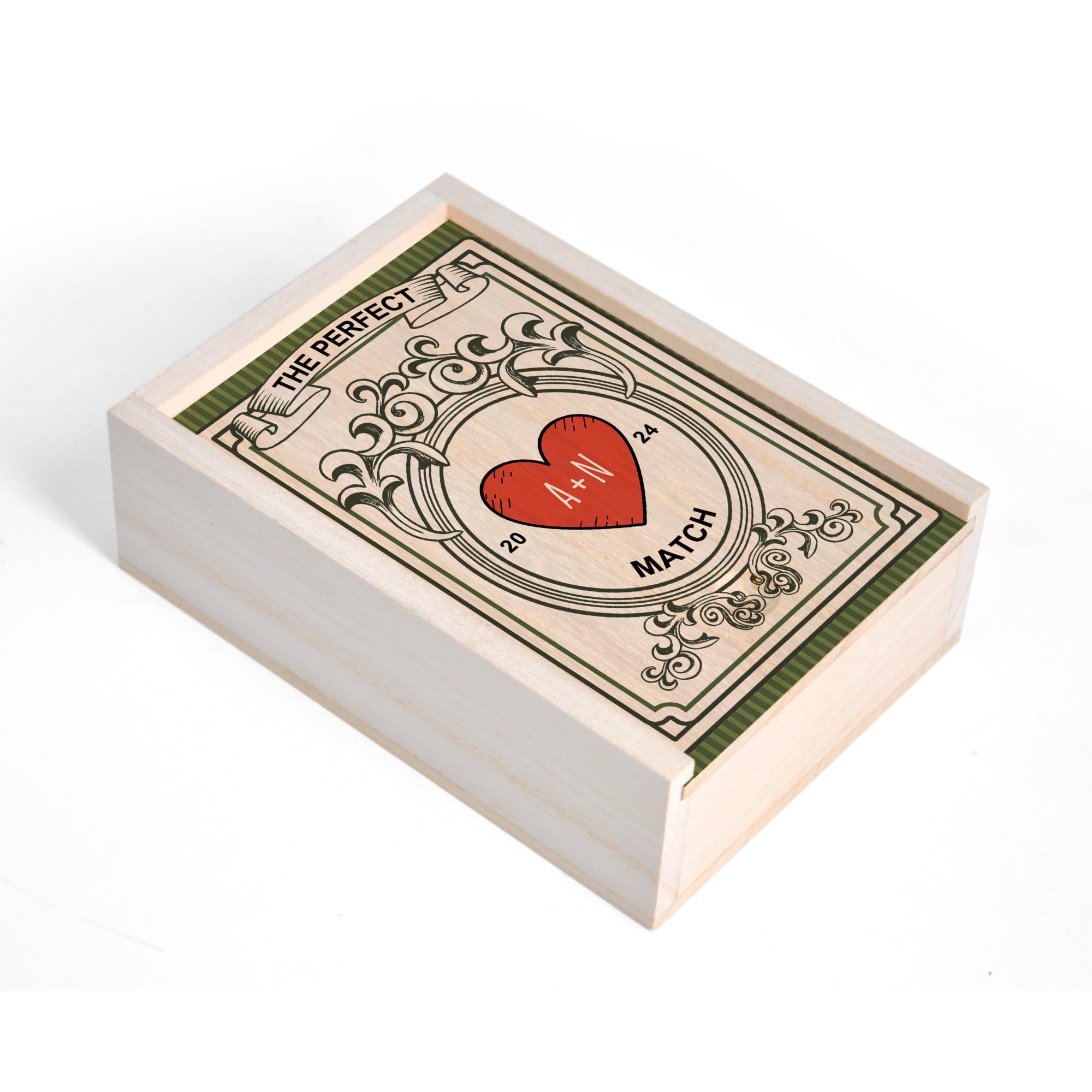 Amazon.com: yesJRL Custom Wooden Matchbox for Couples