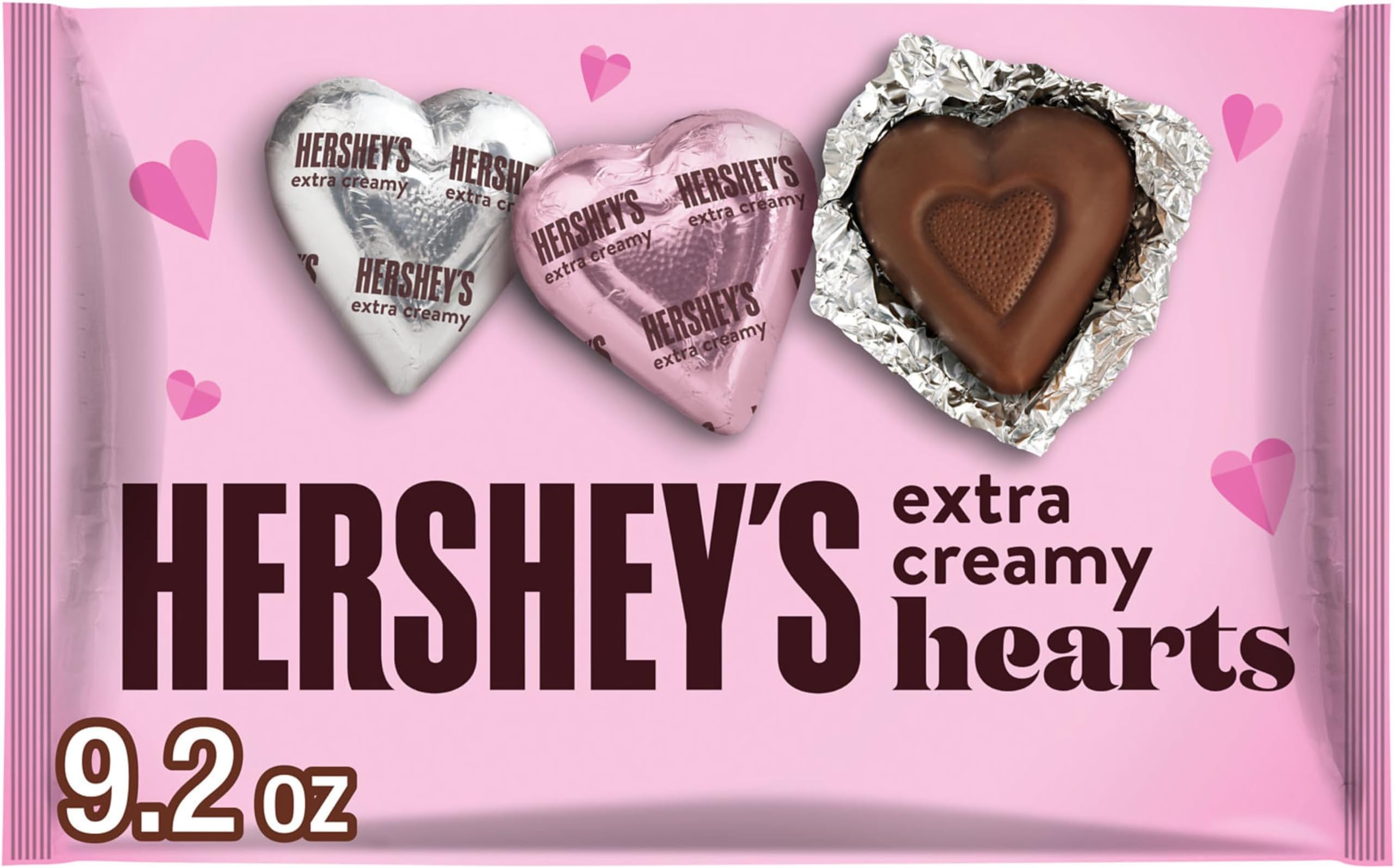 Hershey's Valentine's Extra Creamy Milk Chocolate Hearts Bag - 9.2oz