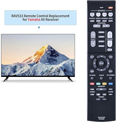 Miniatura 2 de RAV533 ZP35490 - Control remoto de repuesto compatible con sistema estéreo receptor AV Yamaha RX-V479 RX-V579 RX-V481 RX-V481D RX-V483 RX-V581