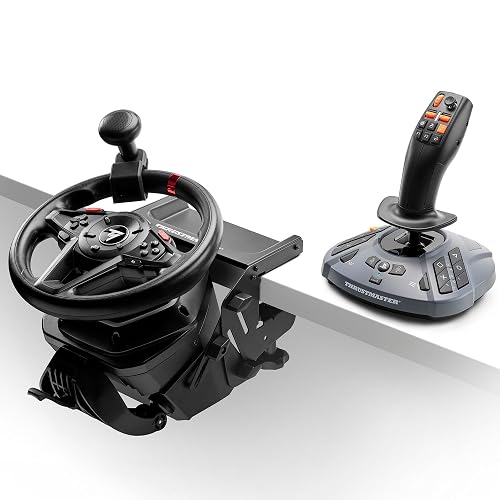 Thrustmaster T128 SimTask Farming Pack - Pack Volant Farming - PS5 & PC | Plug & Play dans Farming Simulator 25, volant à retour de force T128, FarmStick à 3 axes, support Steering Kit, pédalier T2PM