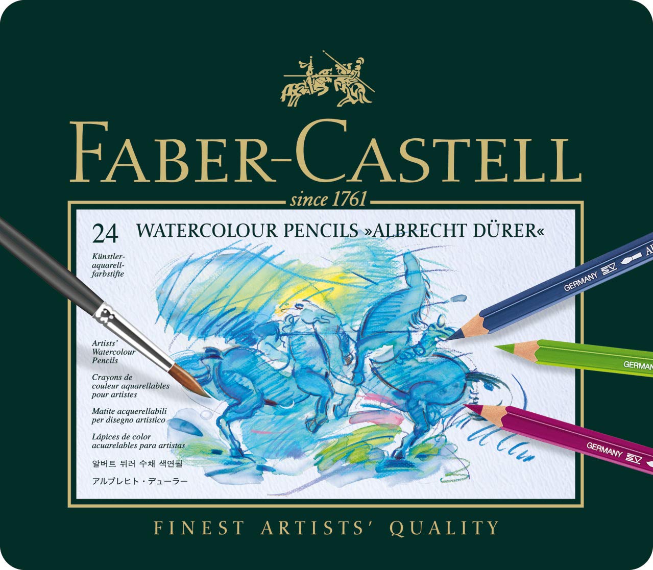 Faber-Castell Art und Graphic (Aquarelle Set Complete) inkl. Aquarellbleistifte, Aquarellstifte ABLRECHT DÜRER und Wassertankpinsel