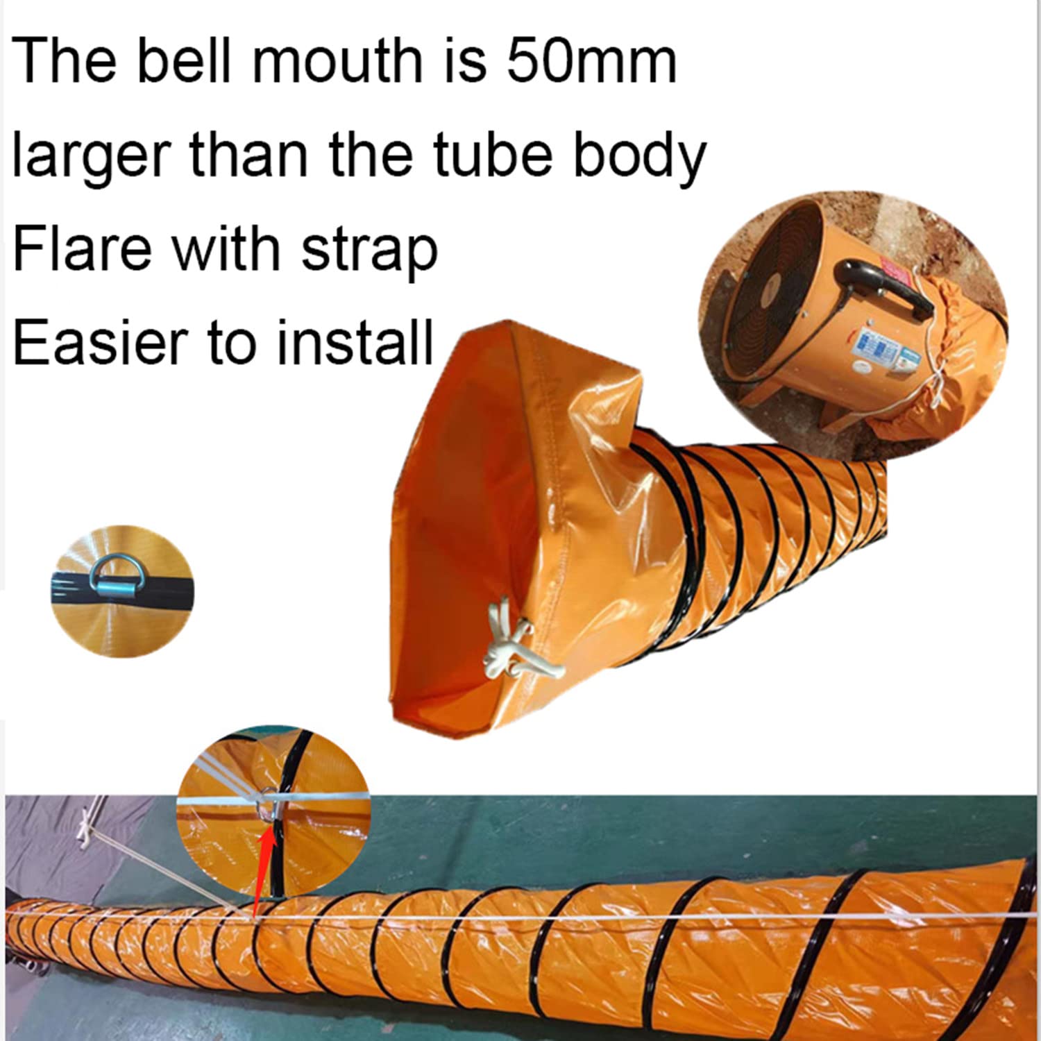 Tubo Flessibile di Sfiato Condotti in PVC Aria, Ventilazione Condotti di aerazione in PVC per Mobile climatizzatore, aspiratore Aria,10M-15CM