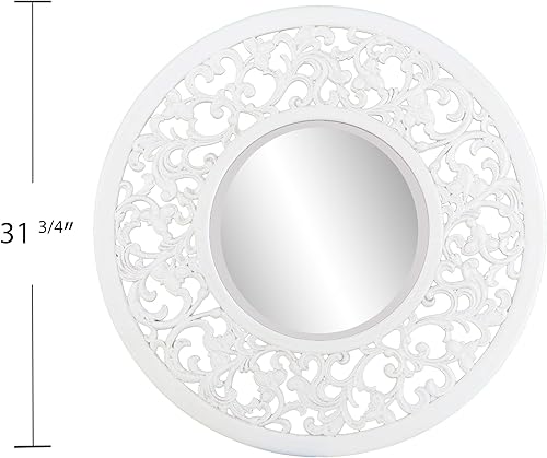 Miniatura 4 de SEI Furniture Kinior - Espejo decorativo de pared, encalado