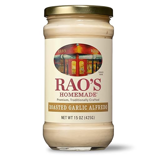 Raos Homemade Alfredo - Salsa de ajo asado 15 onzas salsa de pasta rica y cremosa consciente de carbohidratos apto para ceto calidad premium mezcla