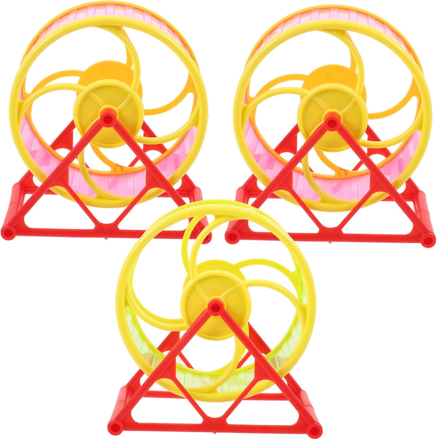 3Pcs Hamster Treadmill Running for Small Pets Silent Exercise Wheel for Hamsters Gerbils Mice Random Color Safe Night Use Muscle Building and Stress Relief Random Color