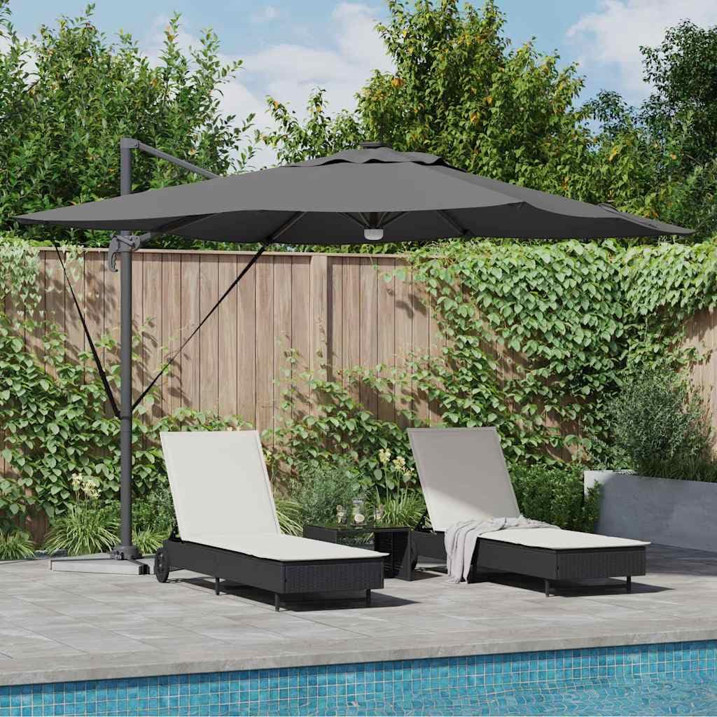 Genérico Parasol Roma Antracita 286 x 284 x 270 cm Aluminio y poliéster,Casa y jardín,Jardín,Artículos de Exterior,Sombrillas-42003353