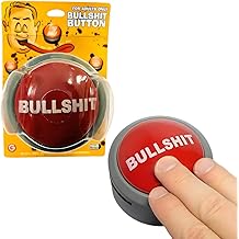 Bullshit Button &ndash; The Official Hilarious BS Button with Sound Effects &amp; Flashing Light &ndash; Perfect Gag Gift for Friends, Family, and Co-workers - Batteries Included