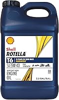 Vista 8 de Aceite de motor Shell Rotella T6 totalmente sintético 5W-40, 1 galón (paquete de 3)