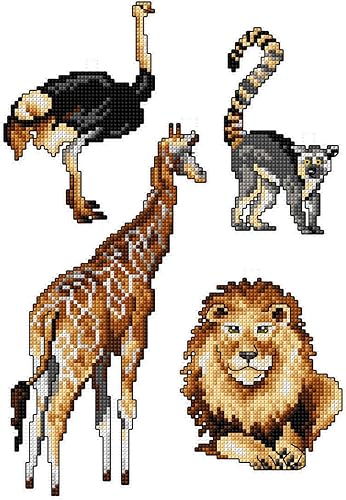 Crafting Spark Kit de punto de cruz contado "Animales exóticos" 174CS