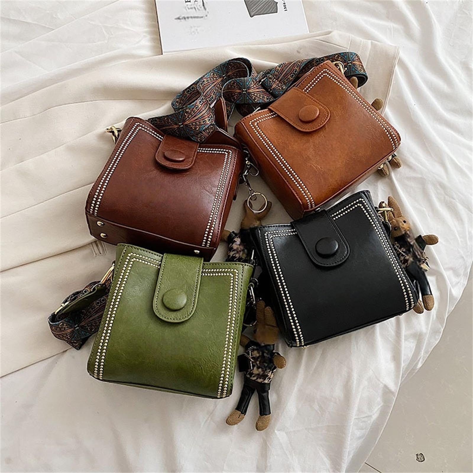 Borsa A Tracolla da Donna Secchiello Elegante E Versatile Piccola-Verde