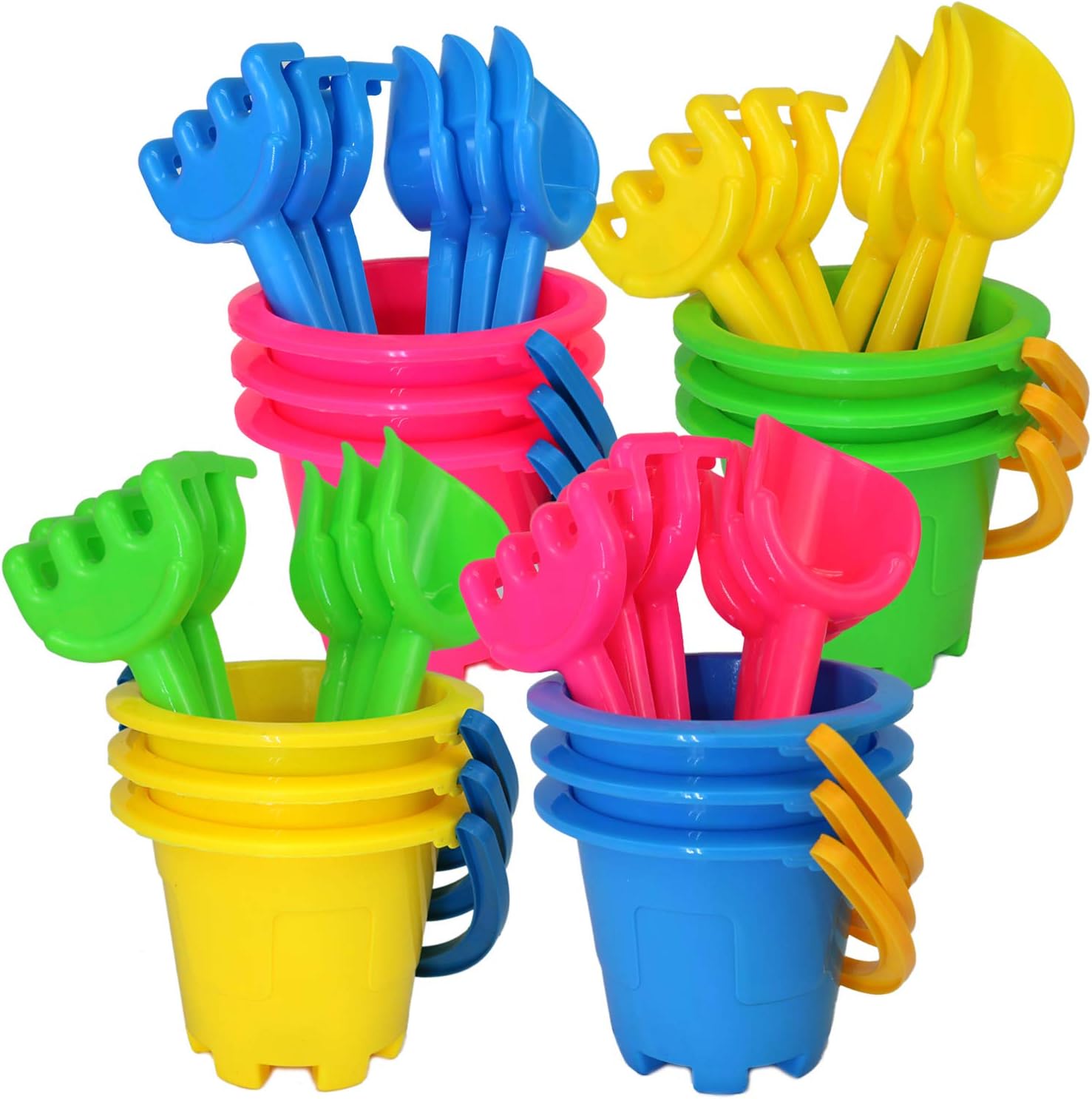 GiftExpress (36 pcs 12 Set Beach Bucket and Shovel Set, 5