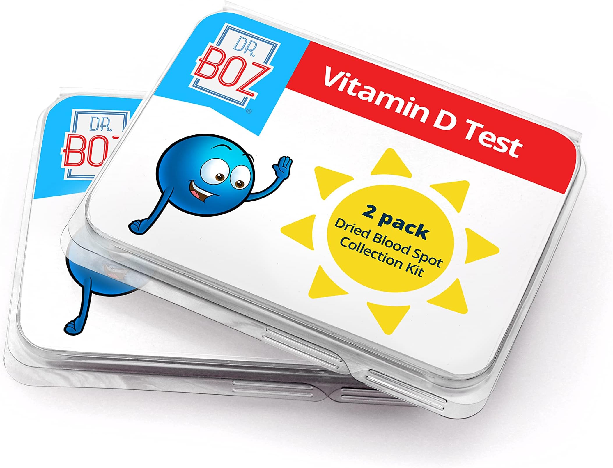 Dr. Boz - Vitamin D Test Kits - Accurate at-Home Testing for Vitamin D Levels - 2 Easy-to-Use Tests with Fast, Detailed Results and Analysis - Quality Assured - Made in The USA