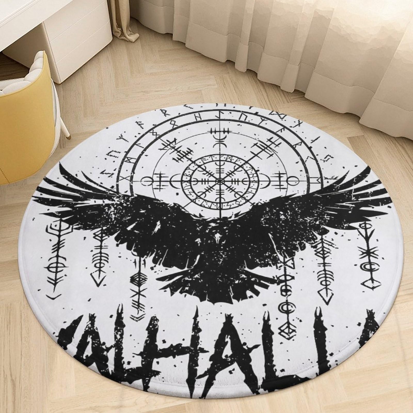 Tapis de salon Viking imprimé 3D pour réchauffer l'ambiance d'une chambre