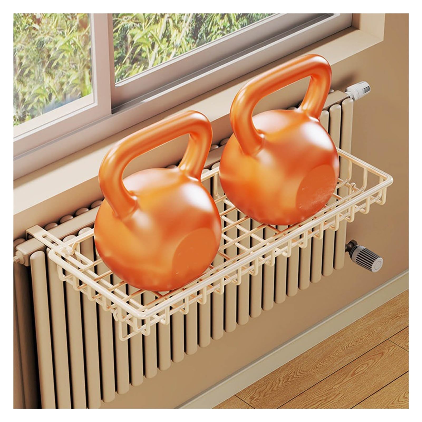 Estantería para Radiador Soporte para La Parte Superior del Calefactor Estante para Secar Calcetines Y Toallas Fácil Instalación para Apartamentos (15.7in/40cm)
