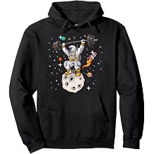 Training Space Bodybuilder Astronaut Space Lifting Weight Pullover Hoodie