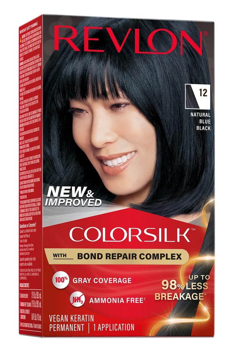 Revlon Colorsilk Beautiful Color, Natural Blue Black [12] 1 ea (Pack of 6)