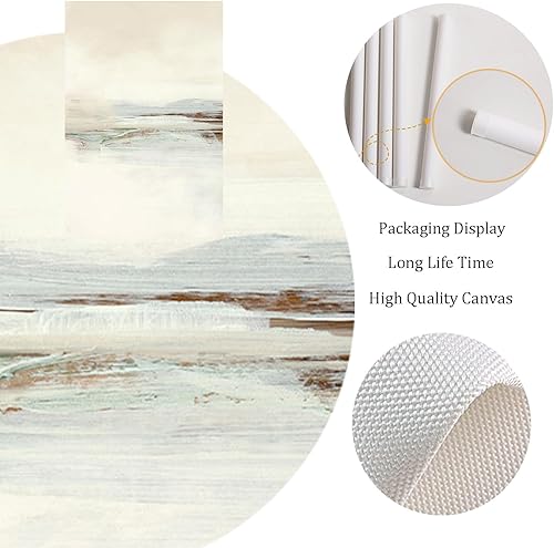 Miniatura 6 de Lienzo abstracto de paisaje marino para pared, pintura minimalista neutra abstracta del océano, paisaje neutro, impresiones de naturaleza abstracta,