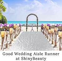 Vista 12 de ShinyBeauty Pasillo de Lentejuelas Negras Brillantes de 2 pies x 15 pies Alfombra Brillante para Bodas, Graduaciones, Fiestas, Alfombra Negra