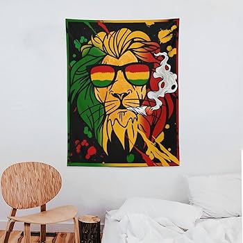 Amazon.co.jp: ライオンおじさんタペストリー 大判 壁掛け
