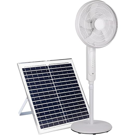 GIGAWATTS HYD SF818 20W Solar Pedestal Fan Portable and Quie