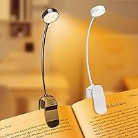 Vista 10 de Paquete de 2 Luces de Lectura de Libros Recargables - Brillo Ajustable, 3 Temperaturas de Color, Más de 30 Horas de Duración - Cuidado Ocular