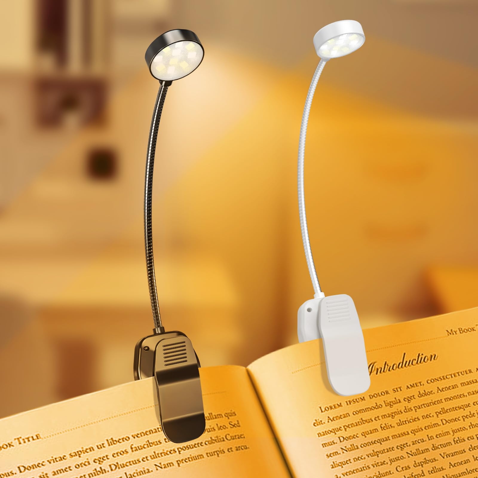 Amazon.co.jp: KTEBO 充電式読書灯 2個パック - 明るさ調節可能 3色