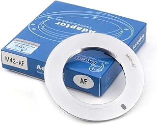 Pixco AF Confirm Adapter M42 Screw Mount Lens to Sony Alpha Minolta MA A77II A58 A99 A65 A57 A77 A900 A55 A35 A700 A580 A560 A550 A500 Camera Silver (M42-Sony)