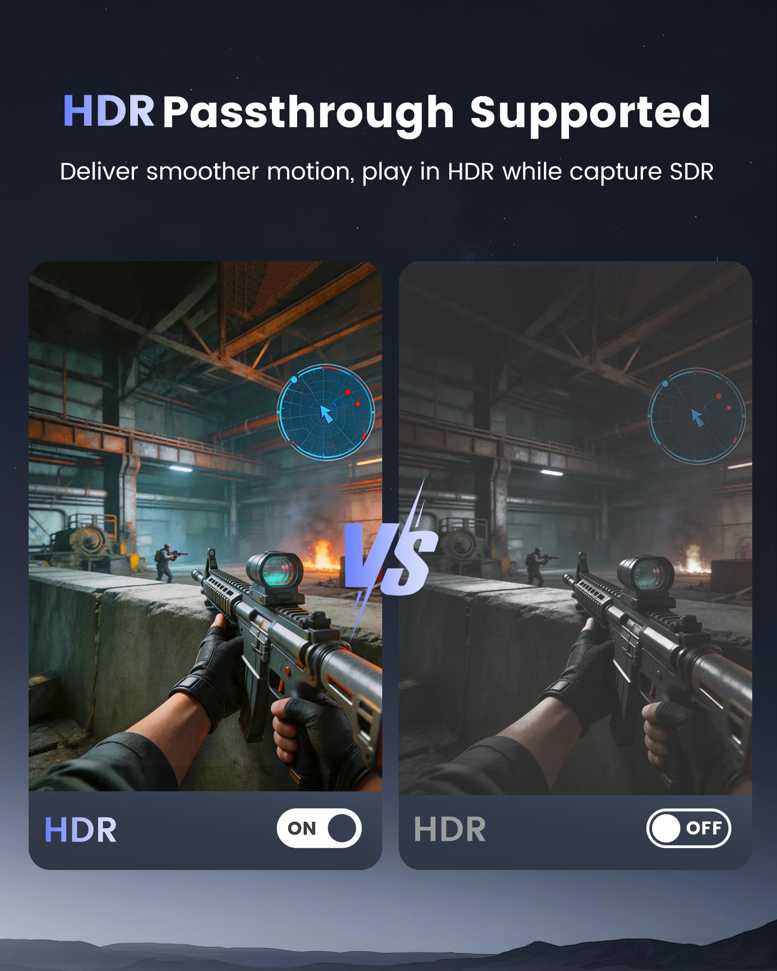 HDMI Capture Card 4K60 HDR Pass-Through, USB 3.0 Video Capture | für PS5 Xbox Switch • 1080P60 Aufnahme • USB-A & USB-C • Niedrige Latenz • Für Gaming & Streaming