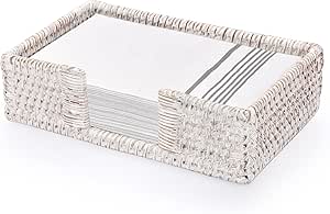 Amazon.com: Sumnacon Napkin Holder,Rattan Napkin Holder Table,Wicker Guest Towel Holder for Hand ...