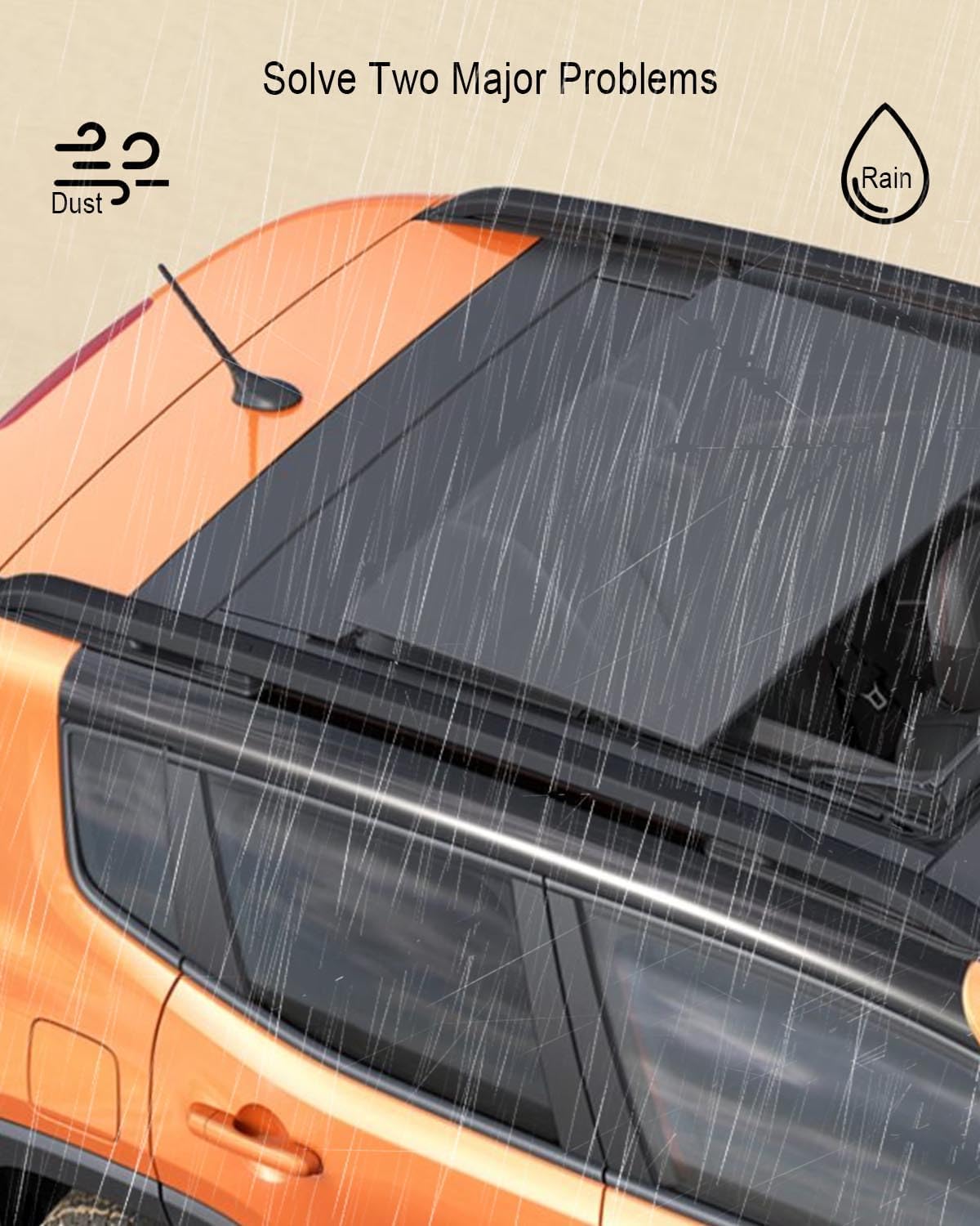 Roof Rack Cap Compatible with Suzuki Grand Vitara 2006-2015, Rear Roof Luggage Protection Cover Replace 78216-65J10-5PK 78226-65J10-5PK, Left and Right, 1Pair
